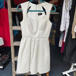 Guess Ivory Textured Mini Dress